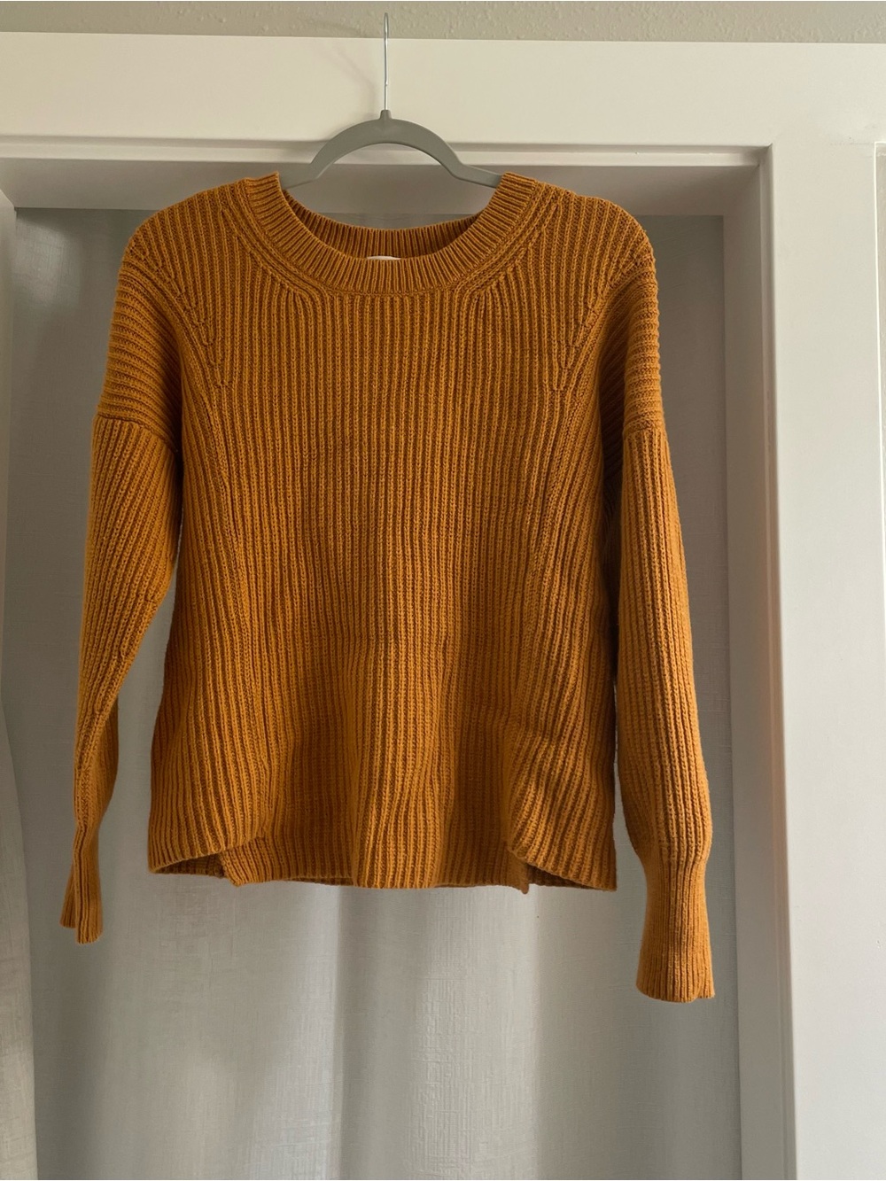 CAbi Ribbed Crewneck Sweater - Mustard Gold